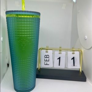 Mountain Dew Green Starbucks Grid Tumbler